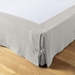 Cache-sommier gaze de coton 140 x 190 cm Gaia Gris, image n° 1