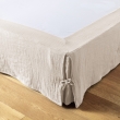 Cache-sommier gaze de coton luxe 140 x 190 cm Gaia Pampa naurel, image n° 2