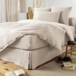 Cache-sommier gaze de coton luxe 90 x 190 cm Gaia Pampa naturel, image n° 1