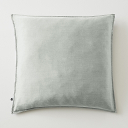 Taie d&rsquo;oreiller 80 x 80 cm LYSANDRE &ndash; Lyocell uni 120 fils/cm&sup2;- Lichen