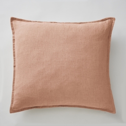 Taie d&rsquo;Oreiller 60 x 60 cm &ndash; Lin Lav&eacute; Fran&ccedil;ais Luxe Soline - Vieux rose