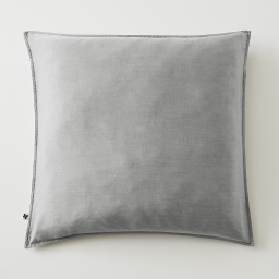 Taie d&rsquo;oreiller 80 x 80 cm LYSANDRE &ndash; Lyocell uni 120 fils/cm&sup2;- Granit