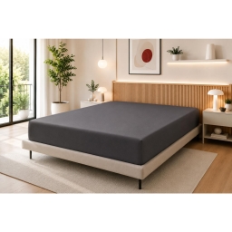 Drap Housse 140 x 190 cm Ardoise &ndash; 100% Coton 57 Fils/cm&sup2;
