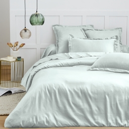 Housse de couette 240 x 220 cm &ndash; 100% Coton 57 fils/cm&sup2; &ndash; Qualit&eacute; Sup&eacute;rieure &ndash; Menthe