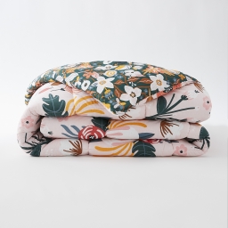 Couette Imprimée 140 x 200 cm + 1 Taie d’Oreiller 63 x 63 cm – CHAMPÊTRE – Coton 57 fils