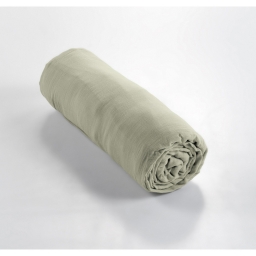 Drap-housse 140 x 190 cm &ndash; Double Gaze de Coton 125 g/m&sup2; &ndash; Ga&iuml;a Vert d&rsquo;Eau
