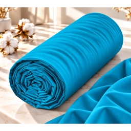 Drap housse 2 en 1 imperm&eacute;able 90 x 190 cm &ndash; coton 57 fils &ndash; DUO PROTECT Cyan