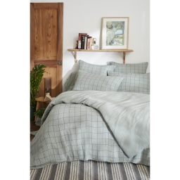 Housse de couette réversible 260 x 240 cm – Double Gaze de Coton  Gaïa Match – Eucalyptus