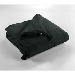 Bout de Lit 90 x 200 cm &ndash; Double Gaze de Coton &ndash; Sapin