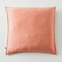 Taie d&rsquo;oreiller 80 x 80 cm LYSANDRE &ndash; Lyocell uni 120 fils/cm&sup2;- Terracotta