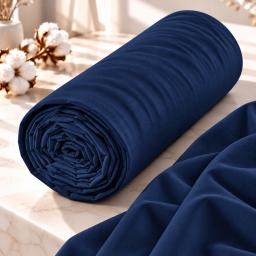 Drap housse 2 en 1 imperm&eacute;able 140 x 190 cm &ndash; Coton 57 fils &ndash; DUO PROTECT Bleu Nuit
