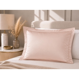 Taie d'Oreiller 50 x 70 cm Rose blush &ndash; Satin de Coton 120 Fils/cm&sup2; &ndash; H&ocirc;tellerie Haut de Gamme