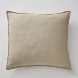 Taie d&rsquo;oreiller 80 x 80 cm &ndash; Lin Lav&eacute; Fran&ccedil;ais SOLINE - Sable
