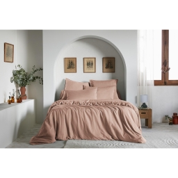 Housse de couette 200 x 200 cm – Lyocell uni LYSANDRE – Blush