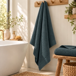 Drap de bain Softy 100 x 150 cm &ndash; &Eacute;ponge Zero Twist 100% coton peign&eacute; 600 g/m&sup2; &ndash; Orage