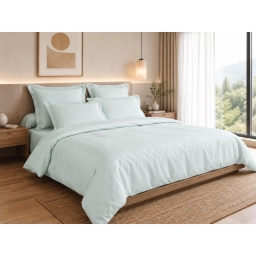 Housse de Couette 260 x 240 cm &ndash; 100% Coton 57 Fils/cm&sup2; &ndash; Menthe