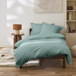 Housse de couette 140 x 200 cm Grand H&ocirc;tel Celadon &mdash; Percale de coton peign&eacute; 80 fils/cm&sup2;