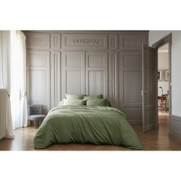 Housse de Couette 240 x 220 cm &ndash; Satin de Bambou &ndash; Salom&eacute; Romarin