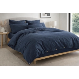 Pack Housse de Couette 260 x 240 cm + Drap Housse 160x200 cm &ndash; Flanelle CANDICE Bleu