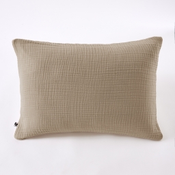 Taie d&rsquo;oreiller BELLA 50x70 cm &ndash; Gaze de coton 220 g/m&sup2; &ndash; Ficelle