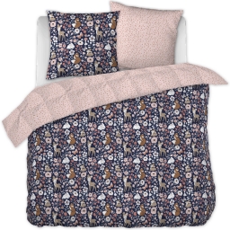 Parure de Lit 200 x 200 cm – Housse de Couette + 2 Taies d’Oreiller – Coton Forêt Enchantée