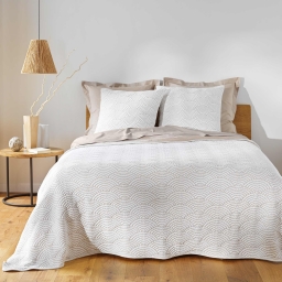 Couvre-lit Cassandra 240 x 220 cm + 2 Housses de Coussin &ndash; Jersey/Microfibre