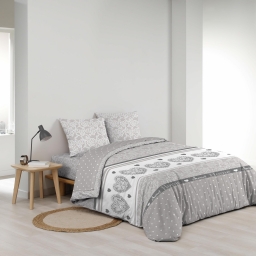 Parure de draps 4 pièces réversible – 100 % coton – Imprimé 57fils/cm² Lova