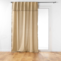 Rideau &agrave; passants cache-volants en coton &ndash; 140 x 240 cm &ndash; Mistraline Beige