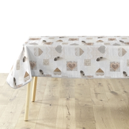 Nappe rectangle 140 x 240 cm PVC Textilia DELICIA &ndash; Entretien facile &ndash; Finition biais