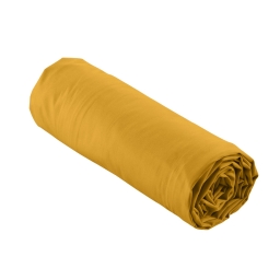 Drap Housse 1 Personne 90 x 190 cm – Percale Unie 78 Fils – Curry