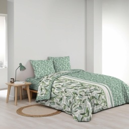 Parure de draps 4 pièces réversible – 100 % coton – Imprimé 42 fils/cm² Eleonore