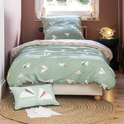 Parure de Lit 200 x 200 cm – Housse de Couette + 2 Taies d’Oreiller – Coton Petits Papiers