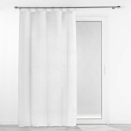 Voilage à anneaux 140 x 240 cm – Voile tissé Milza Blanc