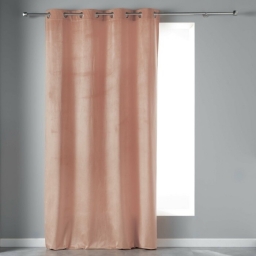 Rideau Tamisant &agrave; &OElig;illets 140 x 240 cm &ndash; Velours &ndash; Velvetine Drag&eacute;e