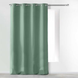Rideau à œillets 140 x 260 cm en microfibre unie – Absolu Sauge