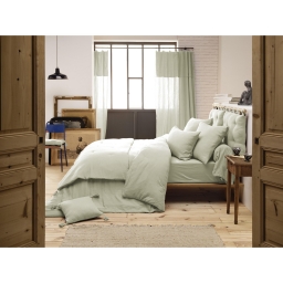 Housse de couette 200 x 200 cm en double gaze de coton – Vert d'eau