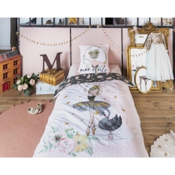 Parure de Lit 200 x 200 cm – Housse de Couette + 2 Taies d’Oreiller – Coton Mon Étoile
