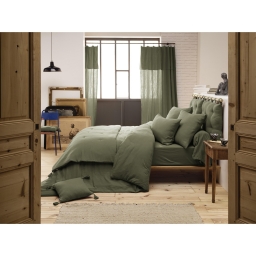 Housse de couette 200 x 200 cm en double gaze de coton – Romarin