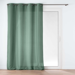 Rideau &agrave; &oelig;illets 140 x 260 cm &ndash; Uni Soline C&egrave;dre