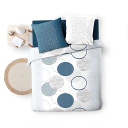 Parure de lit 3 pièces – Housse de couette 240 x 220 cm + 2 taies – 100 % coton – Voie Lactée