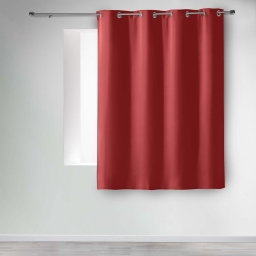 Rideau occultant à œillets 135 x 180 cm – Uni Grenade – Petite hauteur –