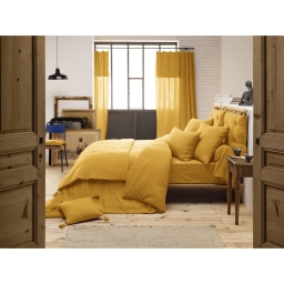 Housse de couette 200 x 200 cm en double gaze de coton – Safran