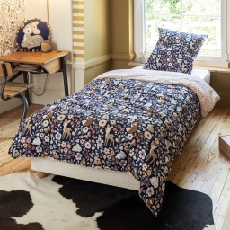 Parure de Lit 140 x 200 cm – Housse de Couette + 1 Taie d’Oreiller – Coton 57 Fils – Forêt Enchantée