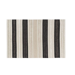 Tapis rectangle 120 x 170 cm &ndash; Coton et polyester &ndash; Mirage &ndash; Rayures fantaisie et fil m&eacute;tallis&eacute;