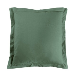 Taie d&rsquo;oreiller 63 x 63 cm coton 57 fils Lina C&egrave;dre &ndash; Volant plat avec point bourdon