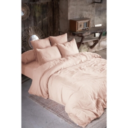 Parure de lit 260 x 240 cm &ndash; Double gaze de coton &ndash; + 2 taies 50 x 70 - Guimauve