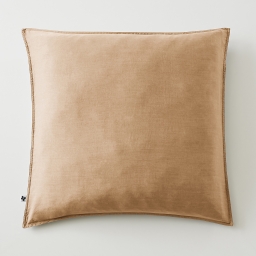 Taie d&rsquo;oreiller 80 x 80 cm LYSANDRE &ndash; Lyocell uni 120 fils/cm&sup2;- Camel