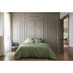 Housse de couette 260 x 240 cm 100% viscose de bambou 120 fils SALOM&Eacute; &ndash; Romarin
