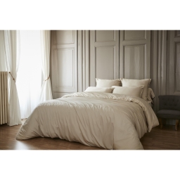 Housse de Couette 260 x 240 cm &ndash; Satin de Bambou &ndash; Salom&eacute; Pampa