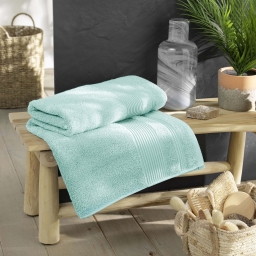Drap de bain 90 x 150 cm &ndash; Coton &eacute;ponge uni Tendresse Celadon&ndash; 500 g/m&sup2;